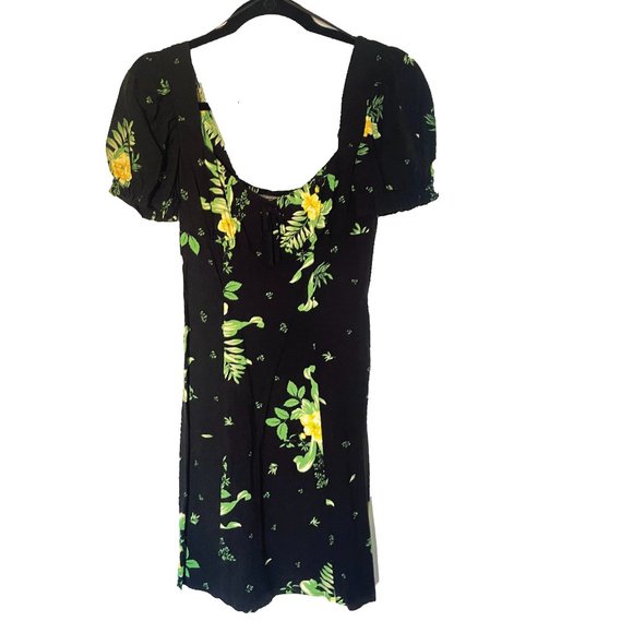 URBAN OUTFITTERS FLORAL PRINT BODY CON DRESS - XS - Picture 1 of 3